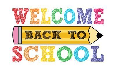 Welcome back to school rainbow letters
